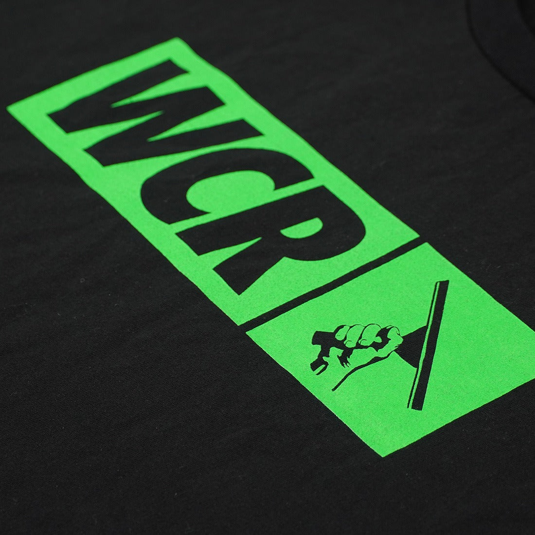 WCR Black/Green Tee Flat View