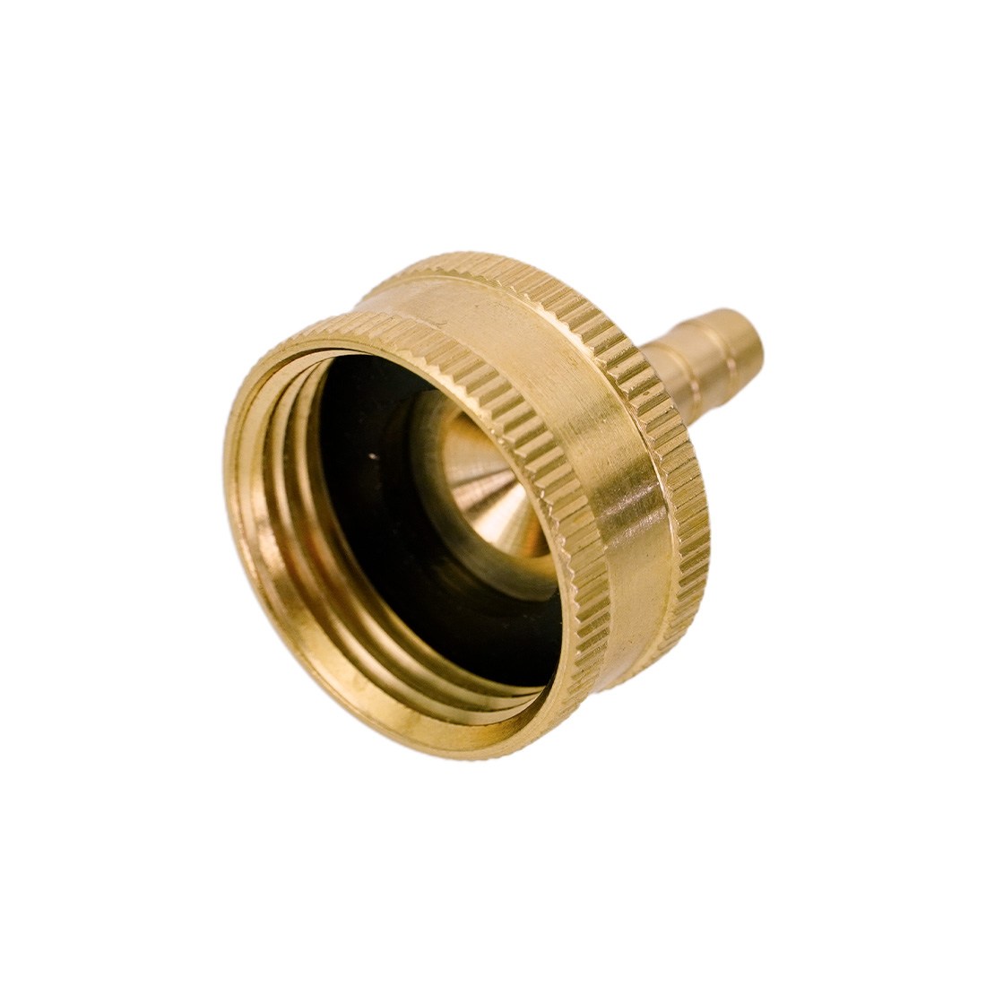 Swivel Garden Hose Female to Barb - 1/4 Inch Back Angle View