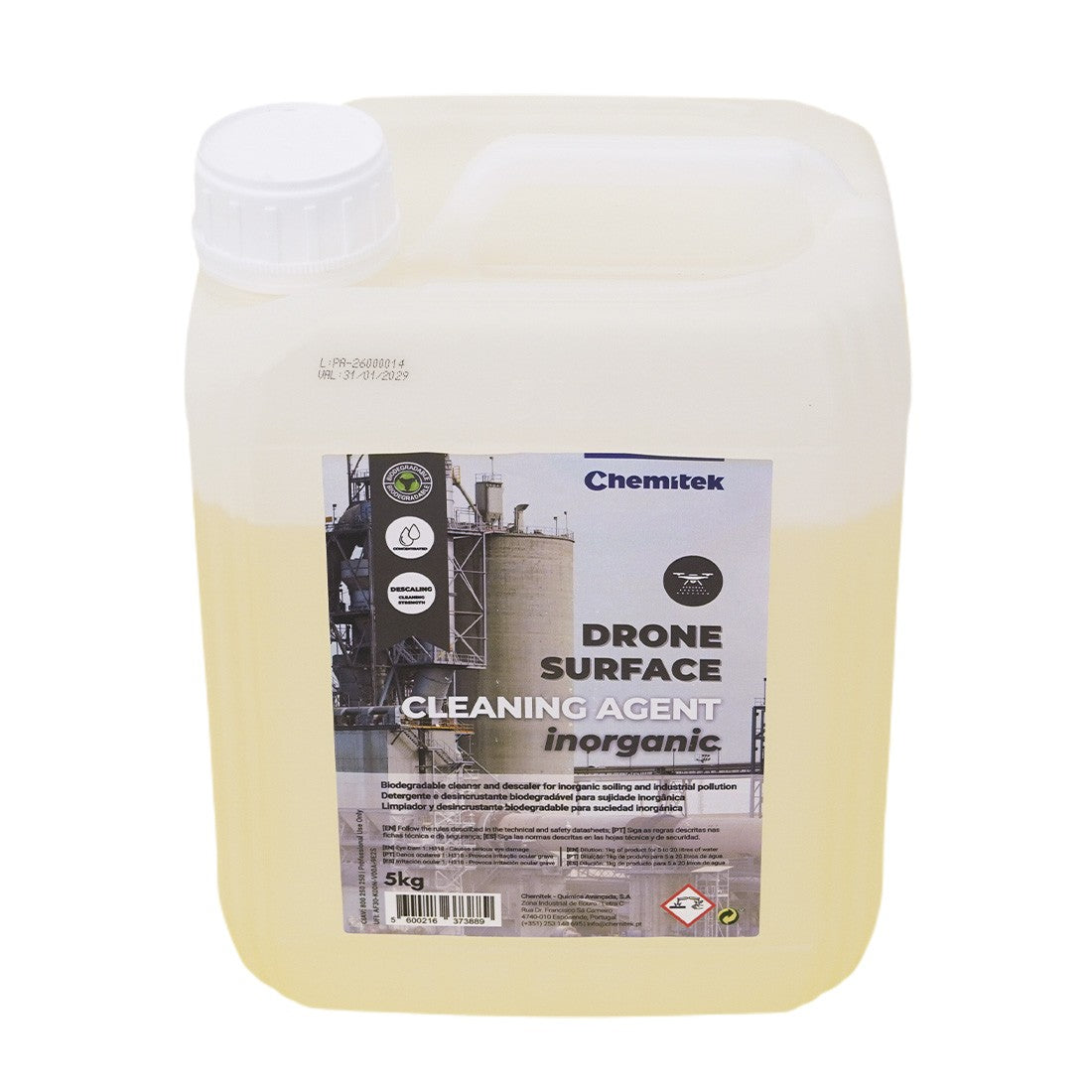 Chemitek Inorganic Drone Surface Cleaning Agent Top Angle View