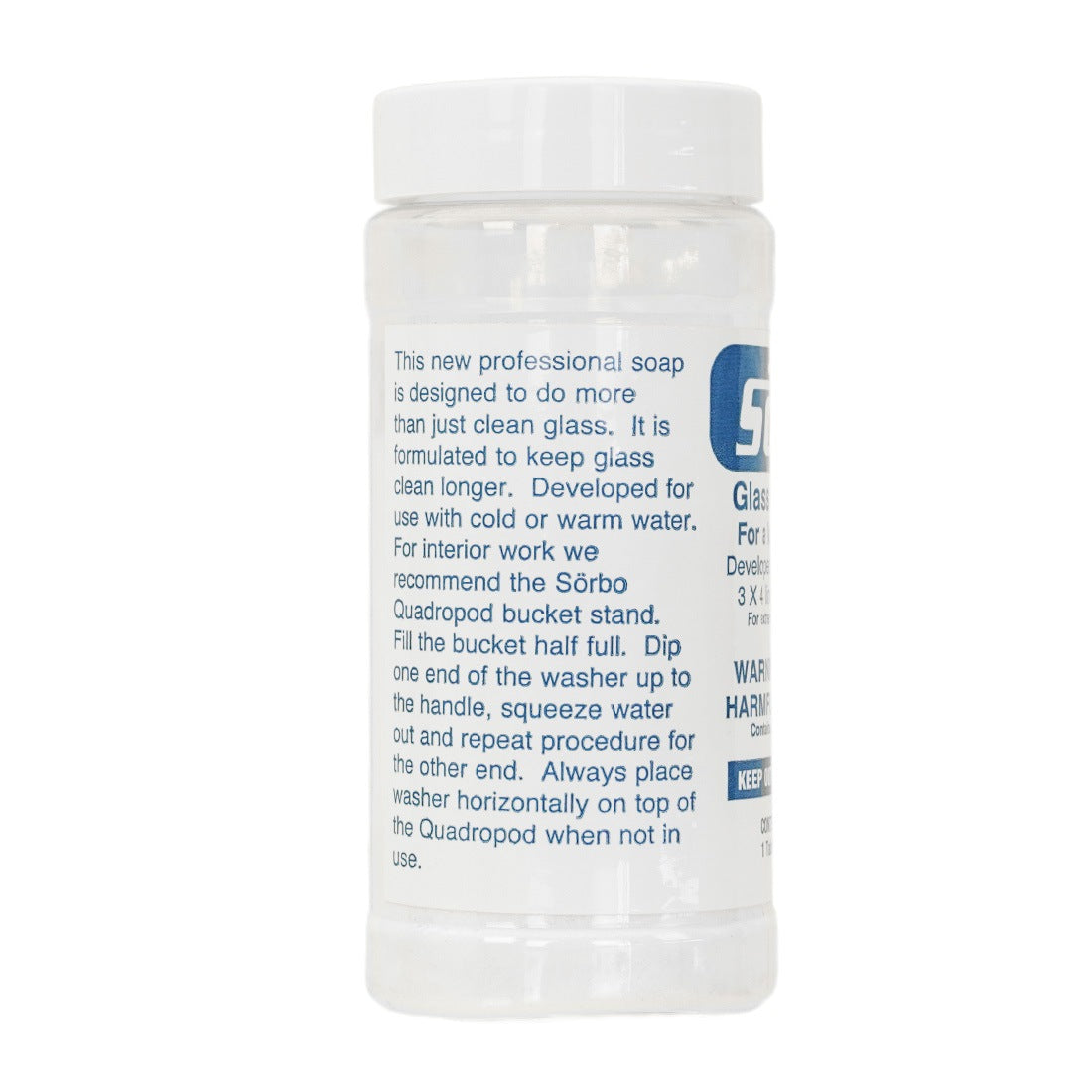 Sörbo Window Cleaning Soap - Powder Side Label View