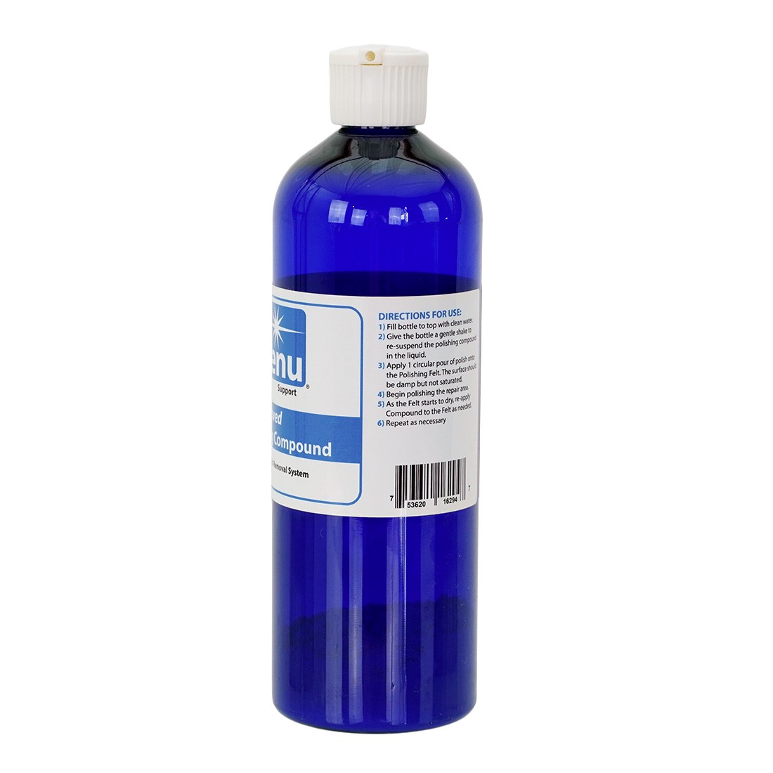 GlassRenu Polishing Compound - 16 oz Directions View