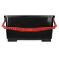 Black 6 Gallon Pulex Bucket with Red Handle Front View