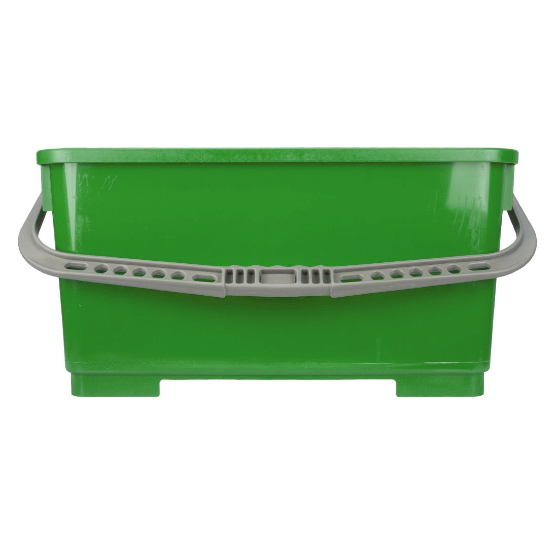 Green 6 Gallon Pulex Bucket with Grey Handle Front View