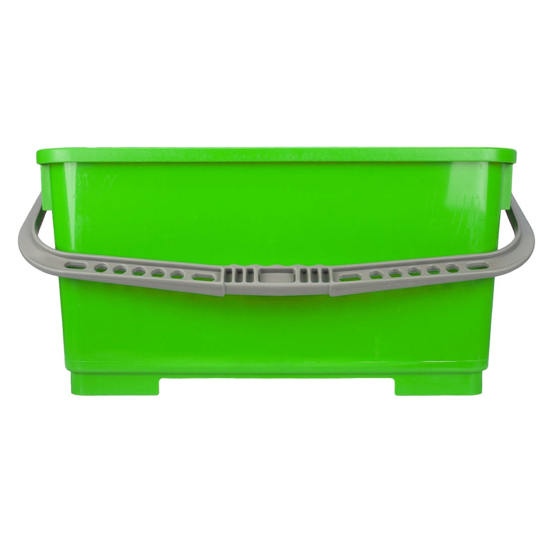 Lime Green 6 Gallon Pulex Bucket with Grey Handle Front View