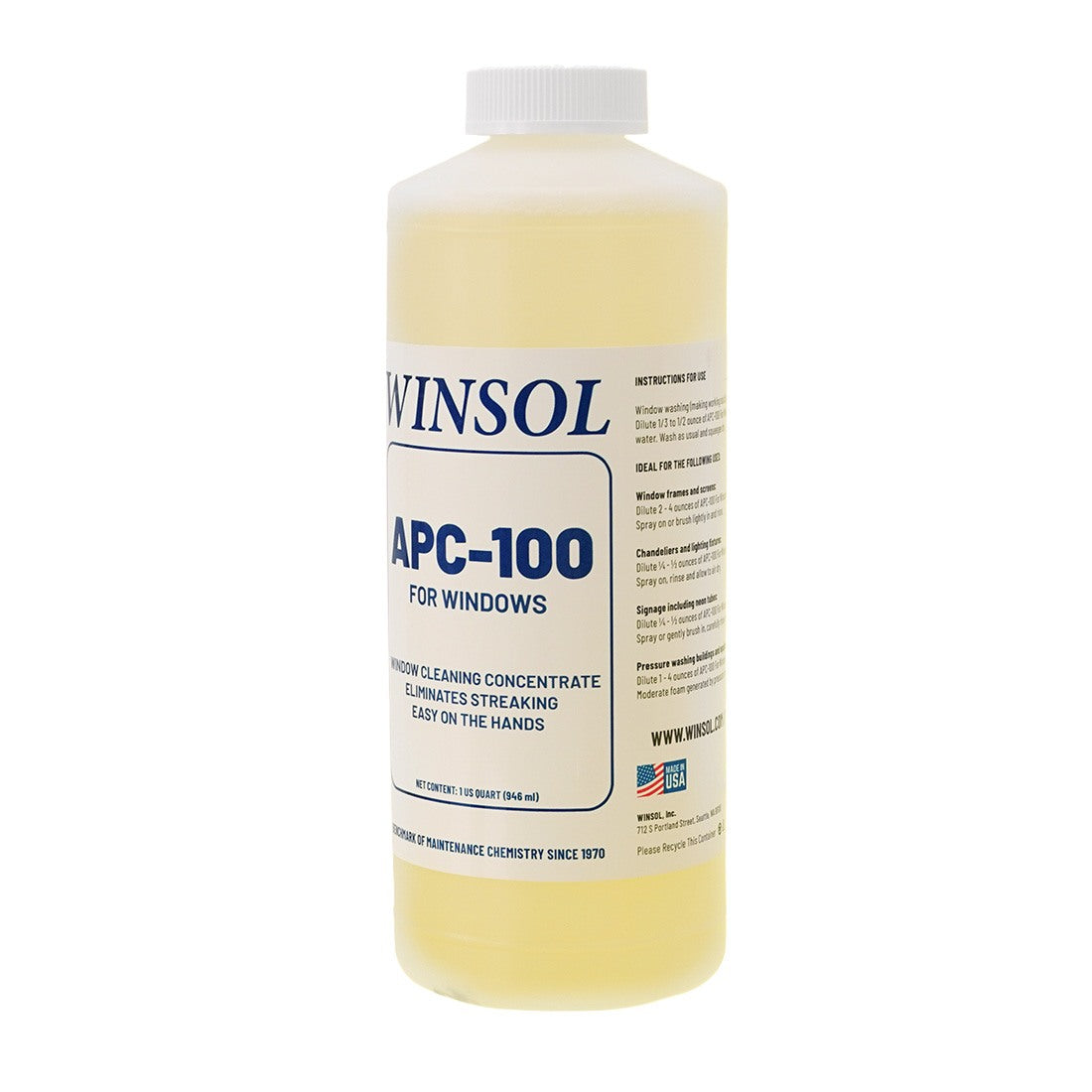 Winsol APC-100 Soap Quart Side View