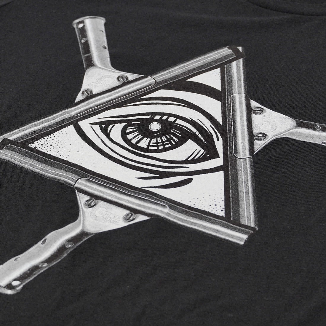 Squeegee Life Sacred Eye Design T-Shirt Flat View