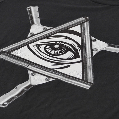 Squeegee Life Sacred Eye Design T-Shirt Flat View