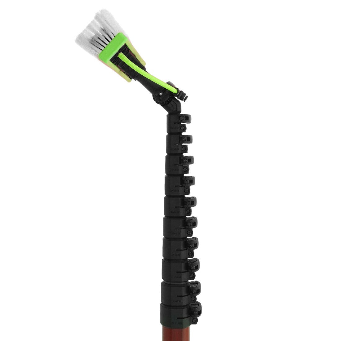 OVA8 Shorty Hi Mod Carbon Fiber Water Fed Pole - 35 Foot Rustic Red Brush View