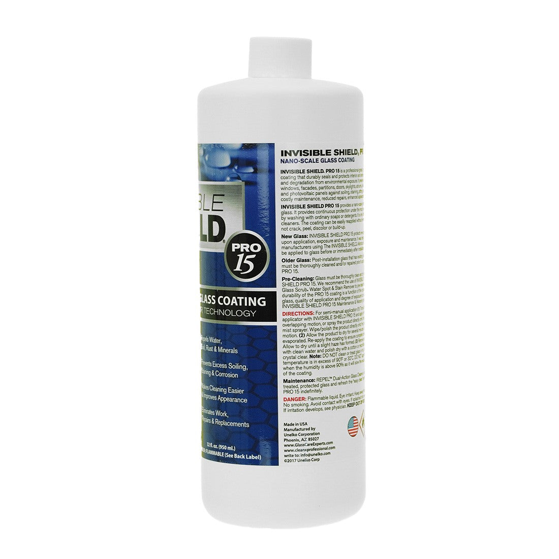 Clean-X Invisible Shield PRO 15 Glass and Surface Coating RTU - 32 oz Right View