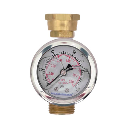 XERO Spigot Mount Pressure Gauge Main View