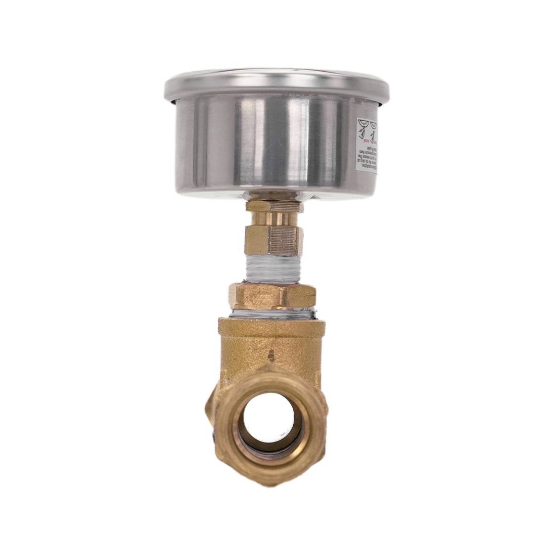XERO Spigot Mount Pressure Gauge Tip View