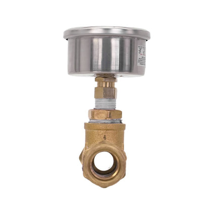 XERO Spigot Mount Pressure Gauge Tip View