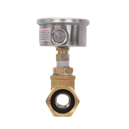 XERO Spigot Mount Pressure Gauge Front View