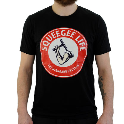 Squeegee Life Arm and Squeegee Design T-Shirt Front View