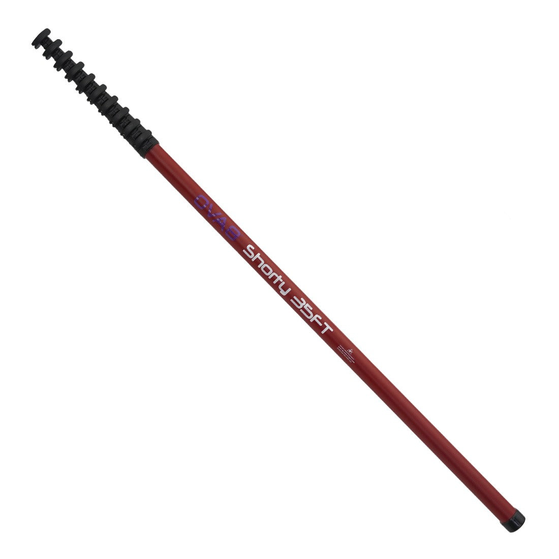 OVA8 Shorty Hi Mod Carbon Fiber Water Fed Pole - 35 Foot Rustic Red Bare View