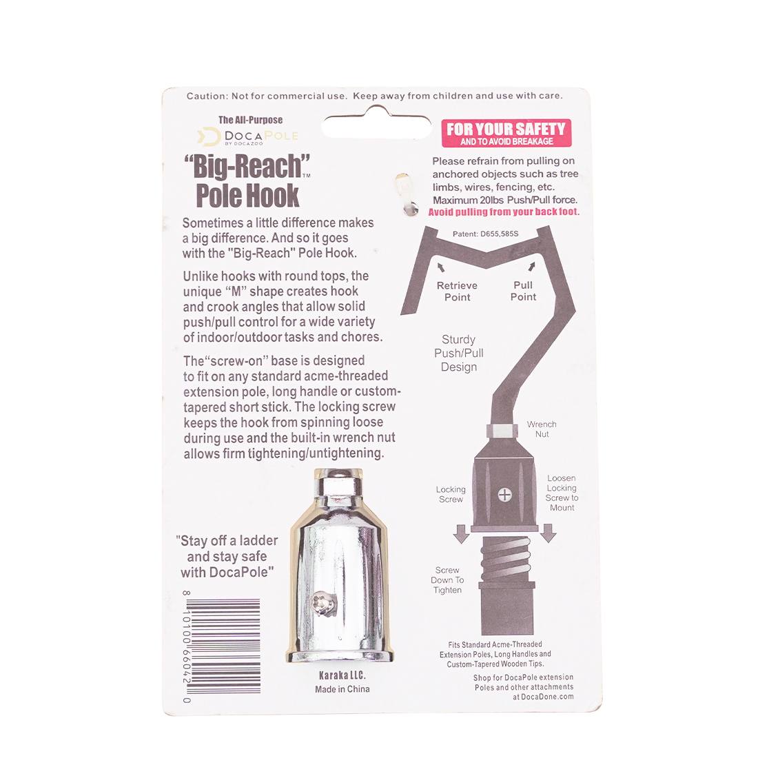 Docoo Docazoo Docapole Big-Reach Pole Hook Atachment | Accessories | WCR