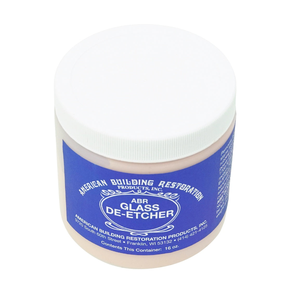 American Building Restoration Glass De-Etcher Top View