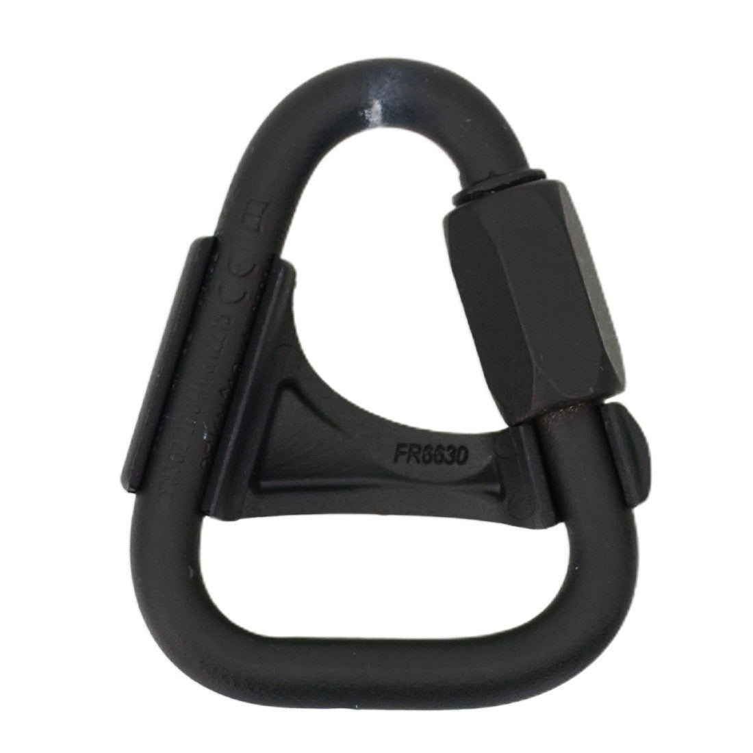 Petzl DELTA Connector Black with Positioning Bar - Back View