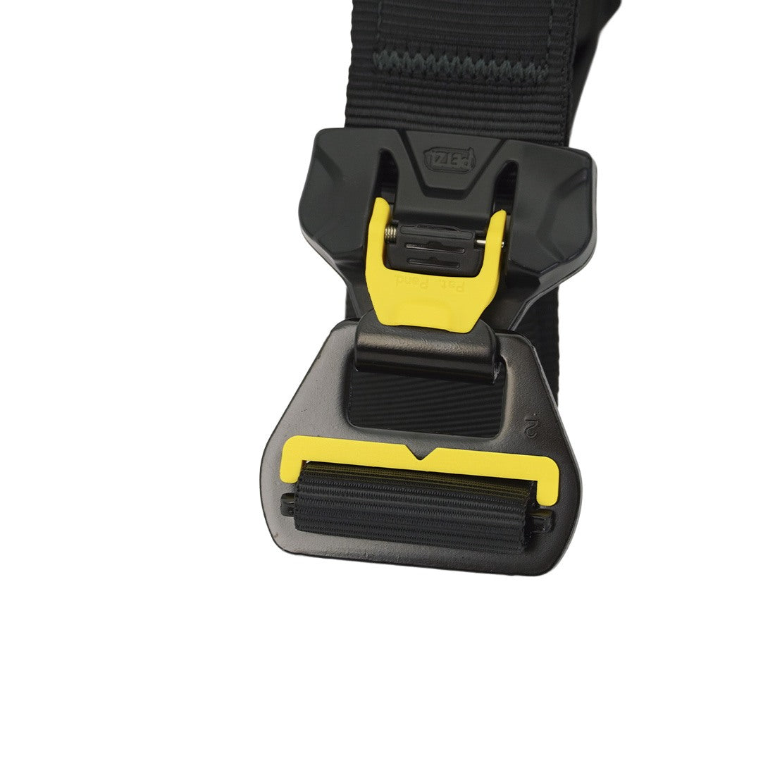 Petzl Newton Fast Harness Yellow/Black 1 - Lower Buckle View
