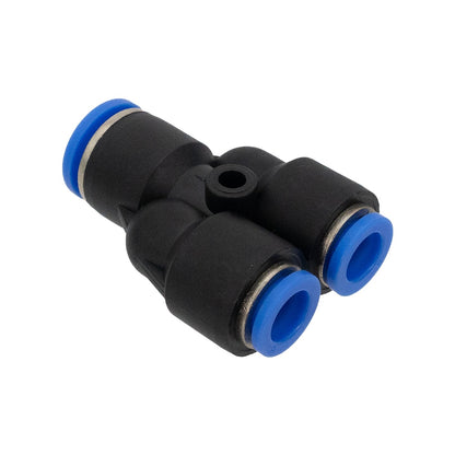 XERO Push to Fit Y-Fitting Reducer - 10mm to 8mm Right Angle View