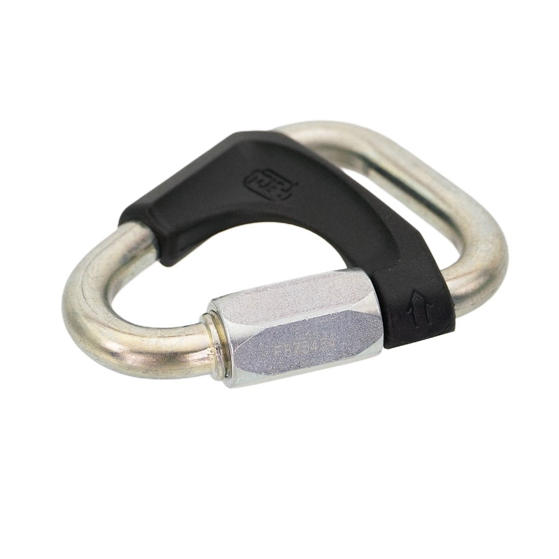 Petzl DELTA Connector Gray with Positioning Bar - 3/4 Facing Left View