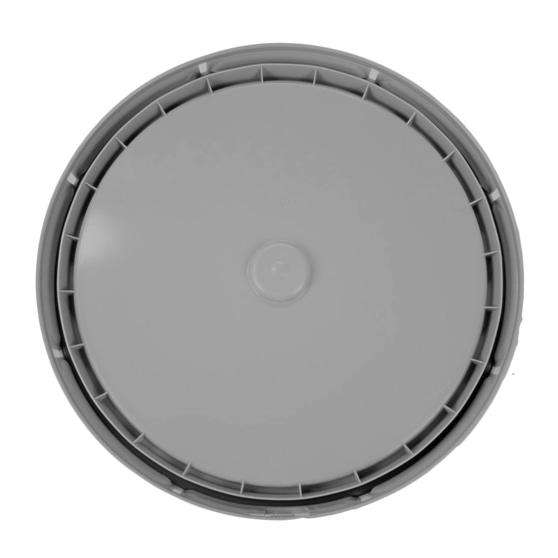 NICE Round Bucket Gray Lid Bottom Over Head View
