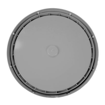 NICE Round Bucket Gray Lid Bottom Over Head View