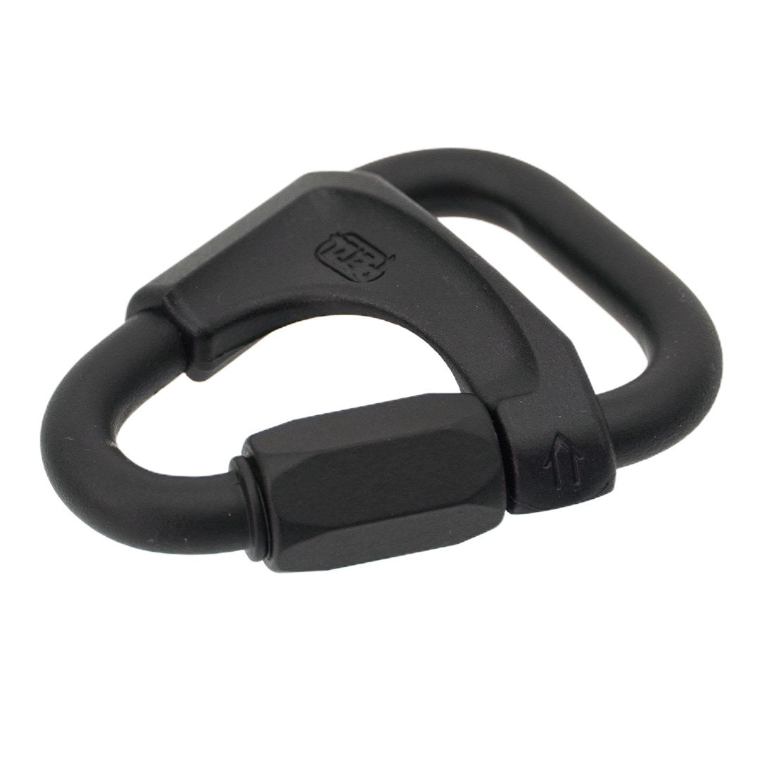 Petzl DELTA Connector Black with Positioning Bar - 3/4 Facing Left View