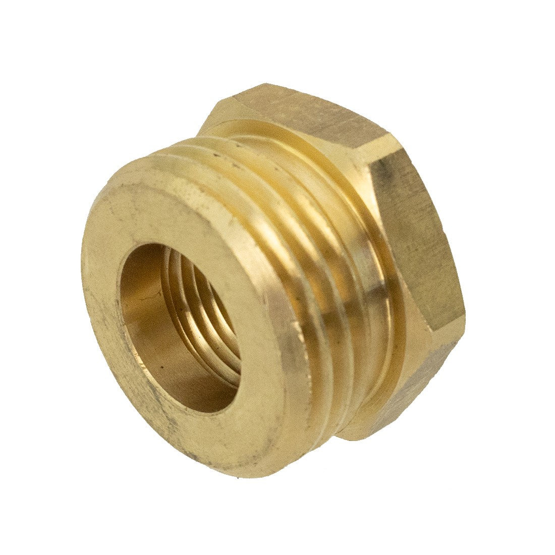 World Enterprises GHM x 3/8 FPT Bushing Bottom View