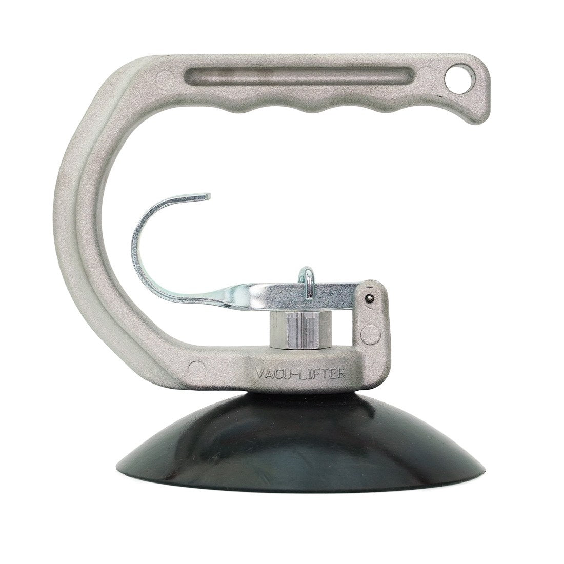 All Vac Heavy-Duty Single Cup Lifter - Stainless Steel - 4 Inch - Left Side View