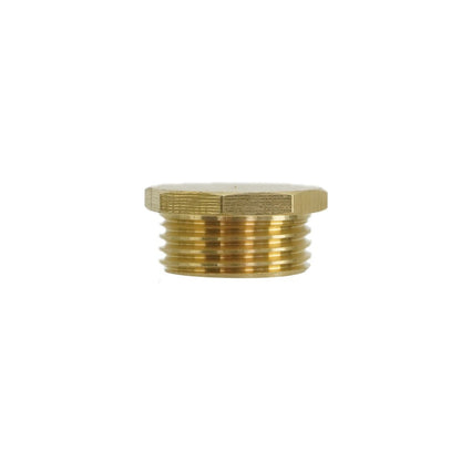 Brass Garden Hose Cap - Male Side View