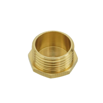 Brass Garden Hose Cap - Male Inner View