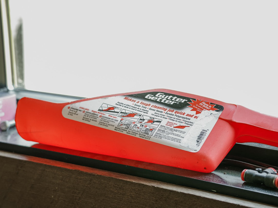 Gutter Getter On a Window Sill