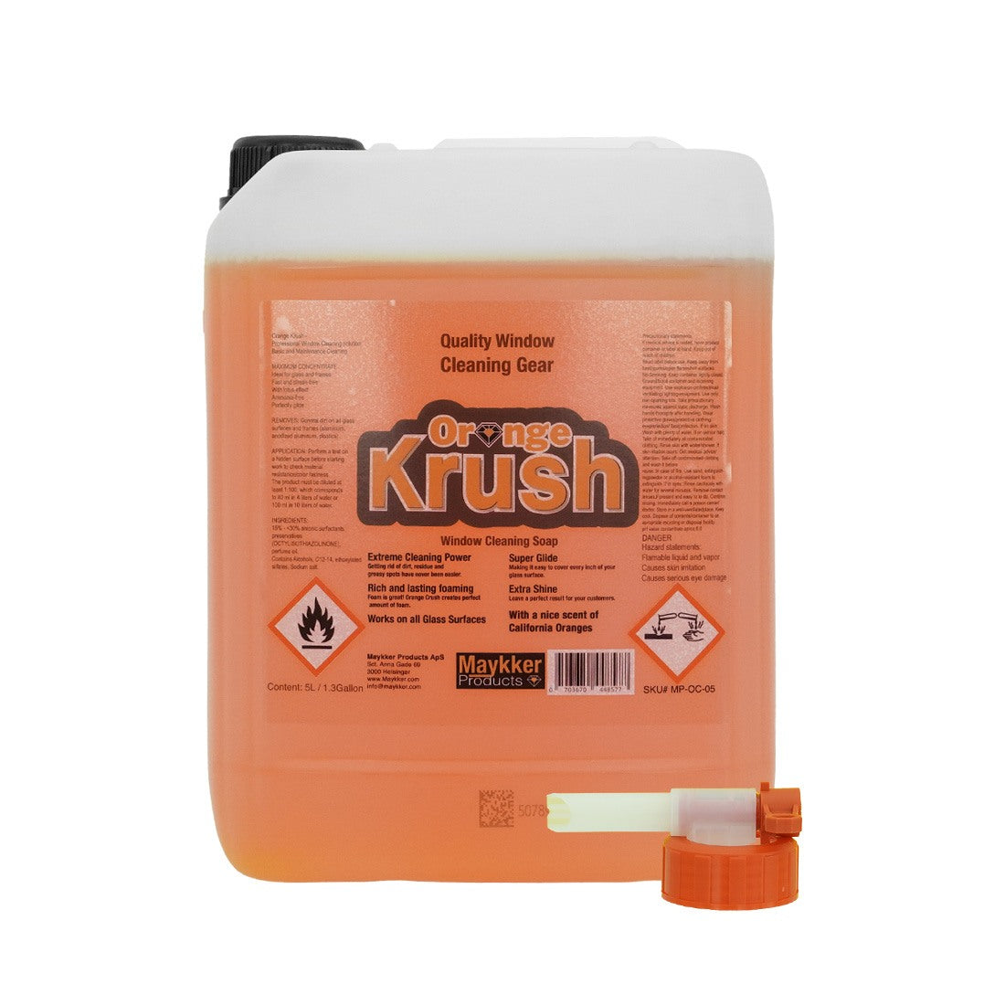 Maykker Orange Krush Window Cleaning Soap 5L Main View