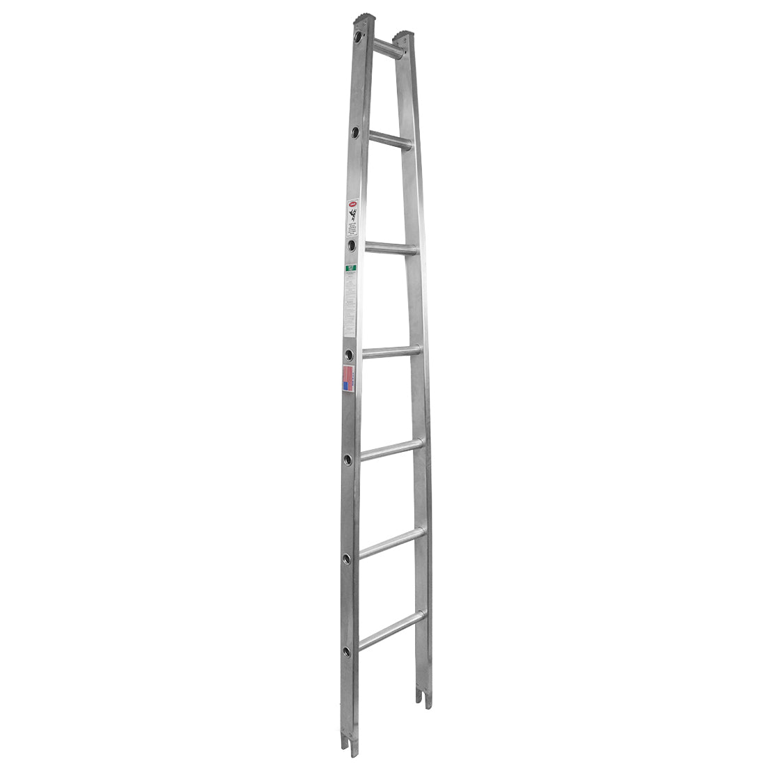 Metallic Ladder Aluminum Open Top Section - 7 Foot Angle View