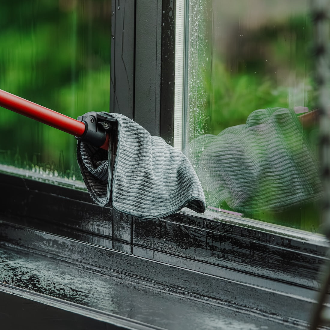 Moerman Bamboo Charcoal Microfiber Cloth - 2 Pack Action View