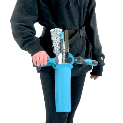 Pulling the Moerman Ergonomic Complete Squeegee out of the Moerman Bucket on a Belt