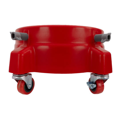 NICE Bucket Dolly with Casters Red View
