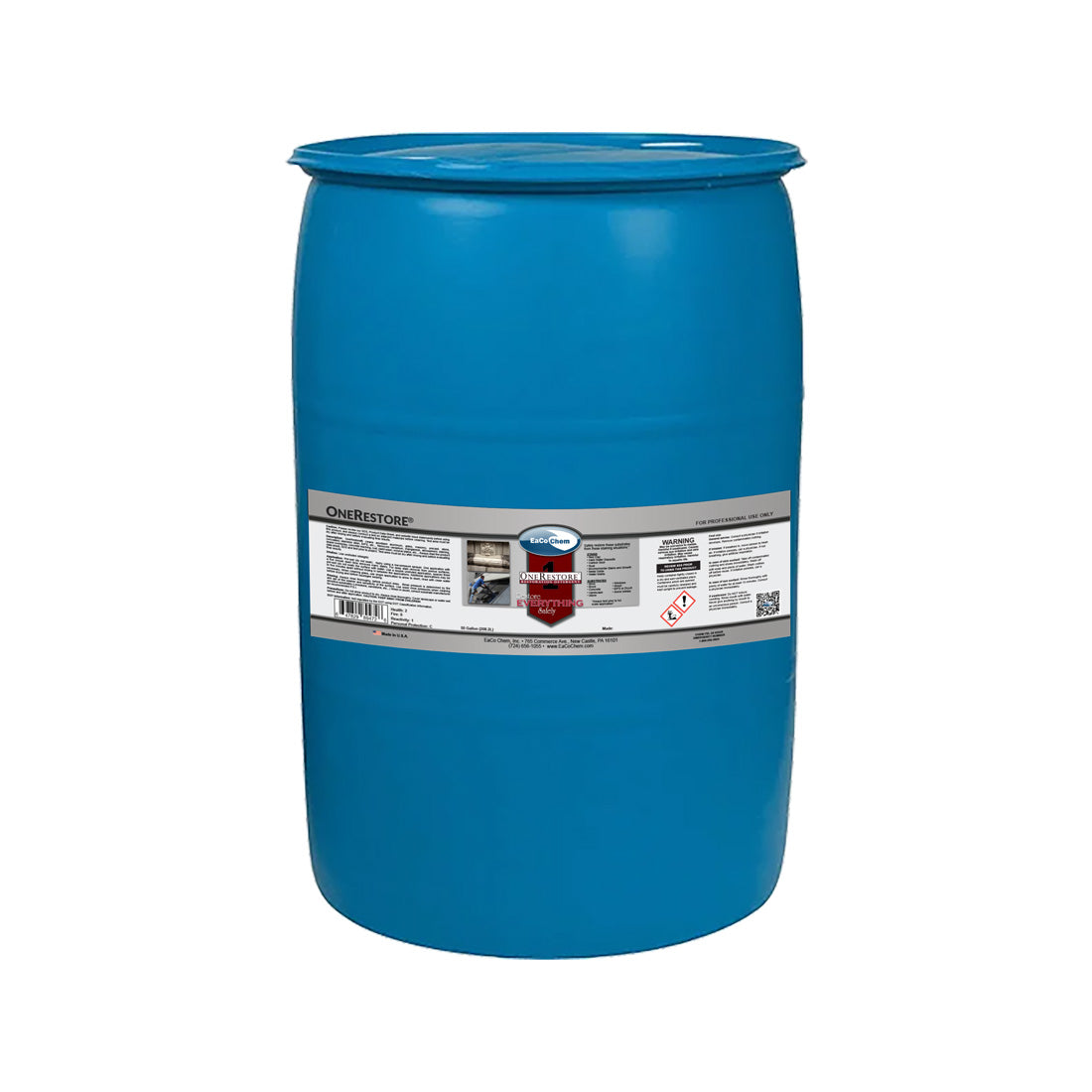 EaCo Chem OneRestore Glass 55 Gallon Drum View
