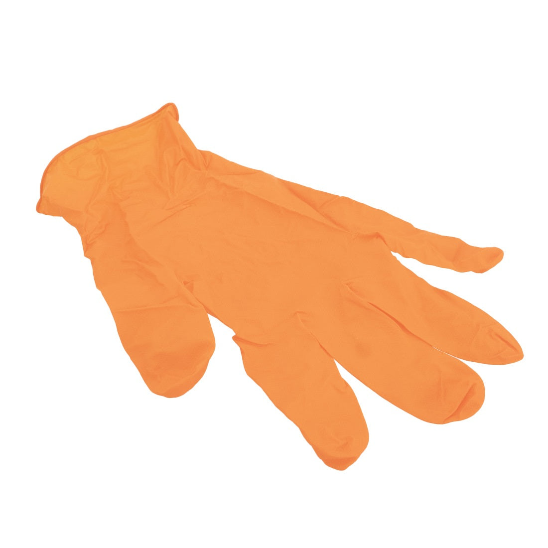 Tronex 9158 Nitrile Powder Free Disposable Gloves - Orange XL Flat View