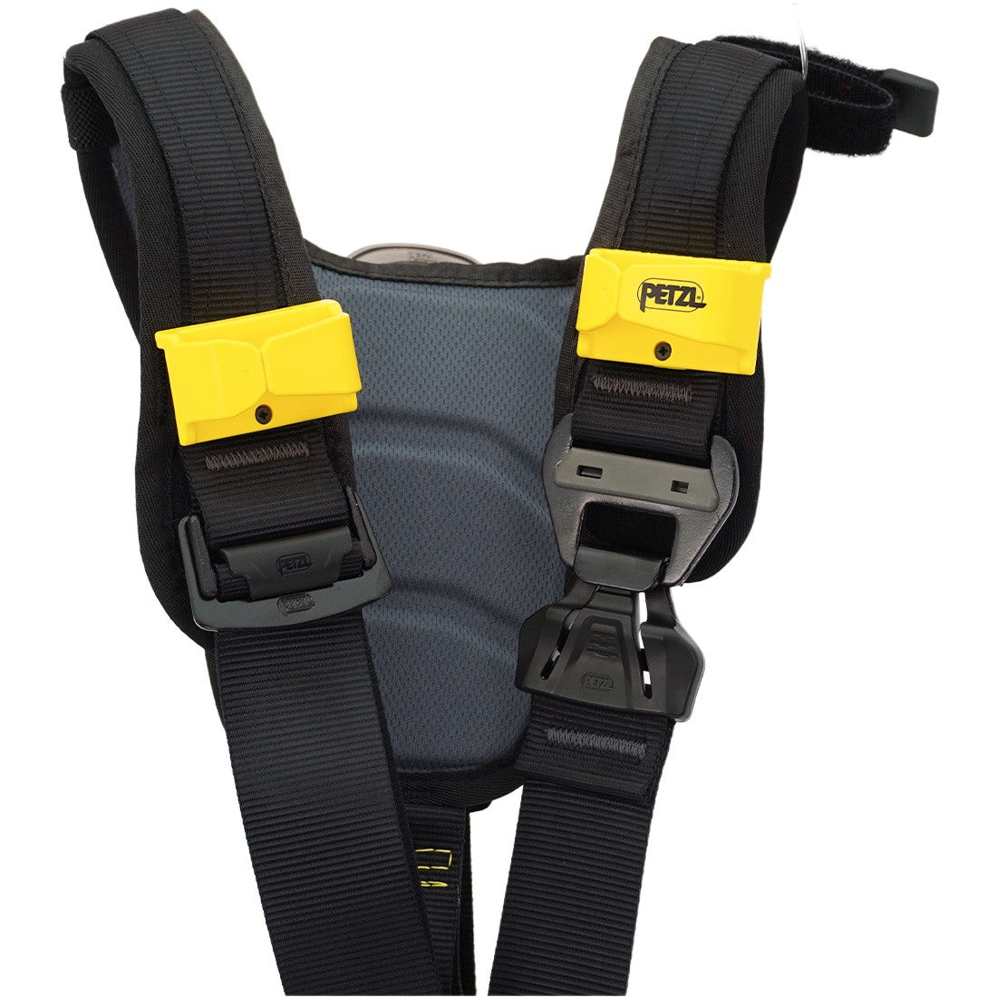 Petzl Astro Harness Black/Yellow Size 0 - Strap Close Up View