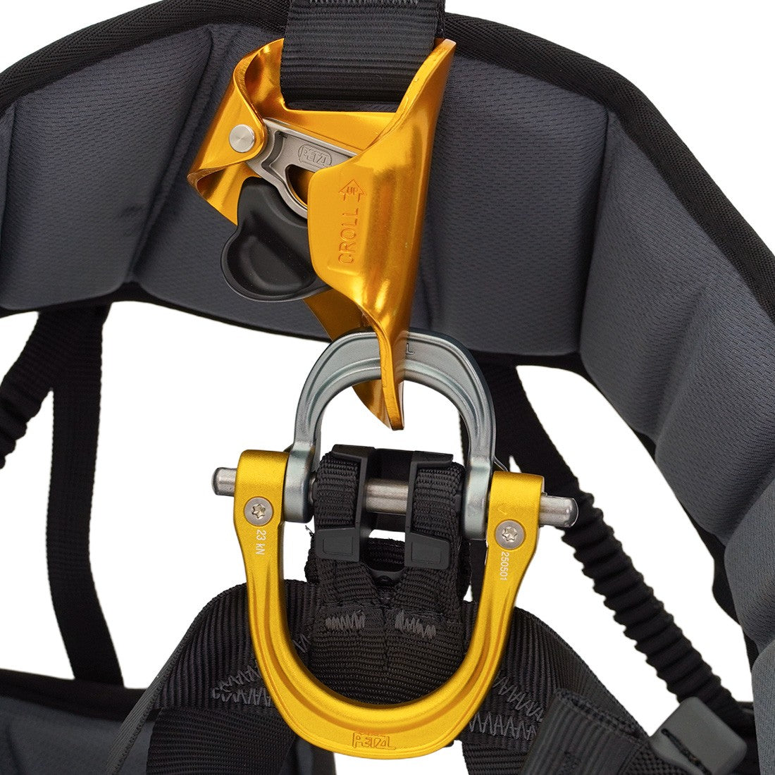 Petzl Astro Harness Black/Yellow Size 0 - CROLL Close Up