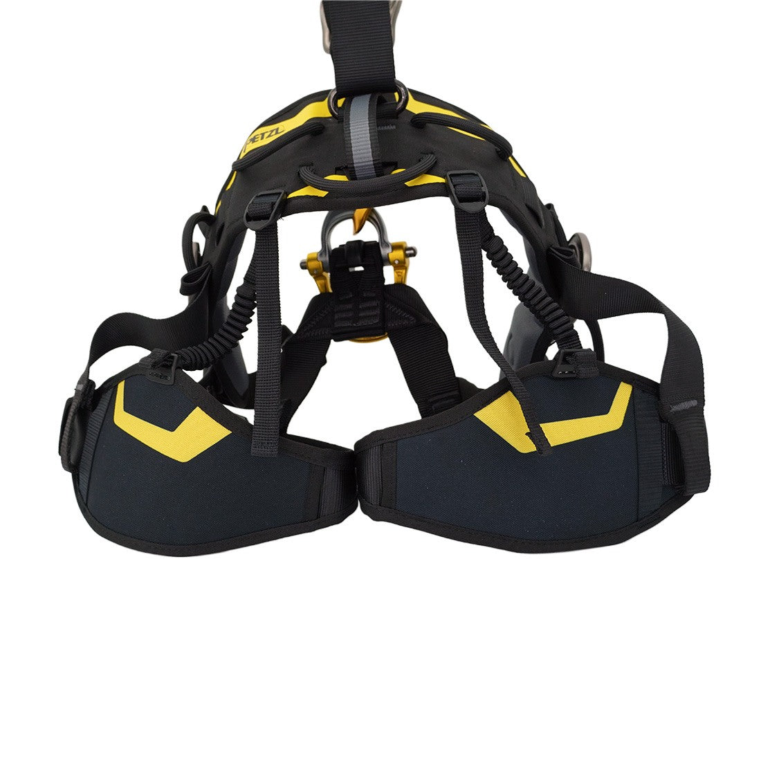Petzl Astro Harness Black/Yellow Size 0 - Leg Strap Close Up View