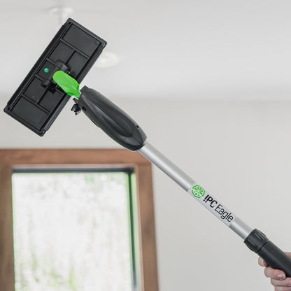 Pulex Cleano System Being Pulled Out so a Window Cleaner Can Use it On Interior Windows.