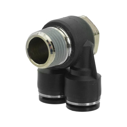 Push-To-Connect Dual Male Banjo - 1/2" Top Angle View