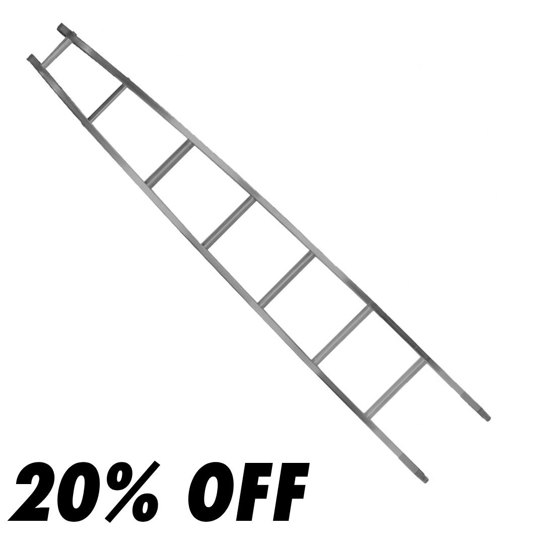 Metallic Ladder Aluminum Open Top Section - 7 Foot Sale View