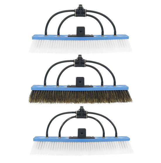 3 in 1 Window Screen Cleaner Brush with Handle, Magic Window Cleaning Brush,  Also Suitable for Window Washer Squeegee Kit, Window Cleaner Squeegee,  Window Track Or Seal Cleaning Tools 