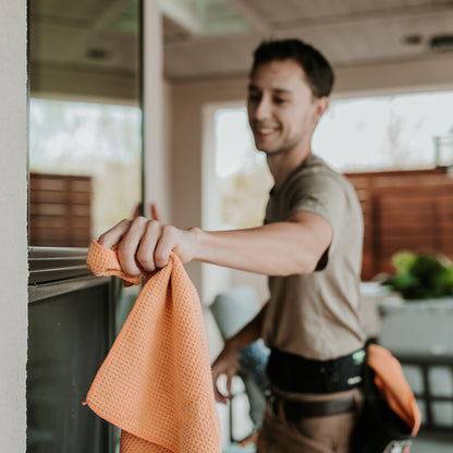 Squeegee Life Towel on Glass