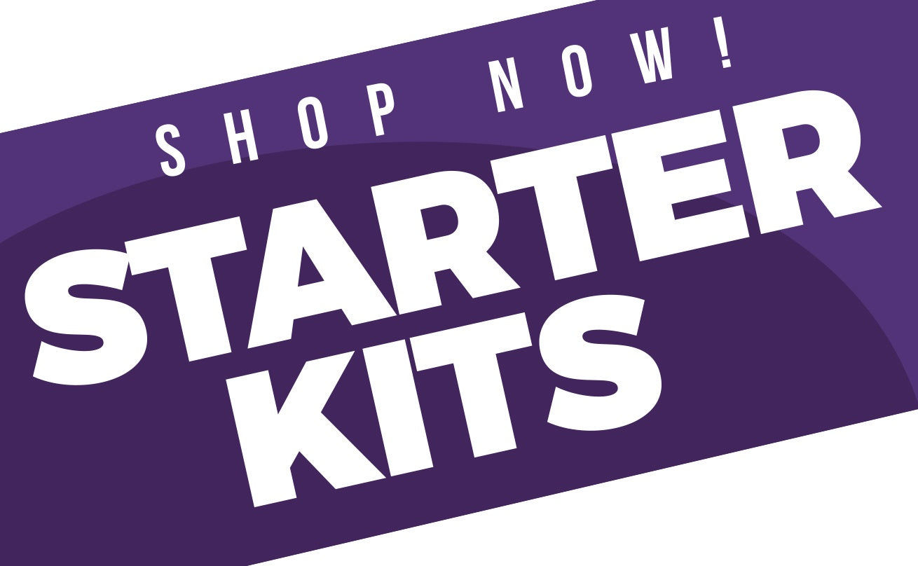 Shop Now Starter Kits Purple and White View
