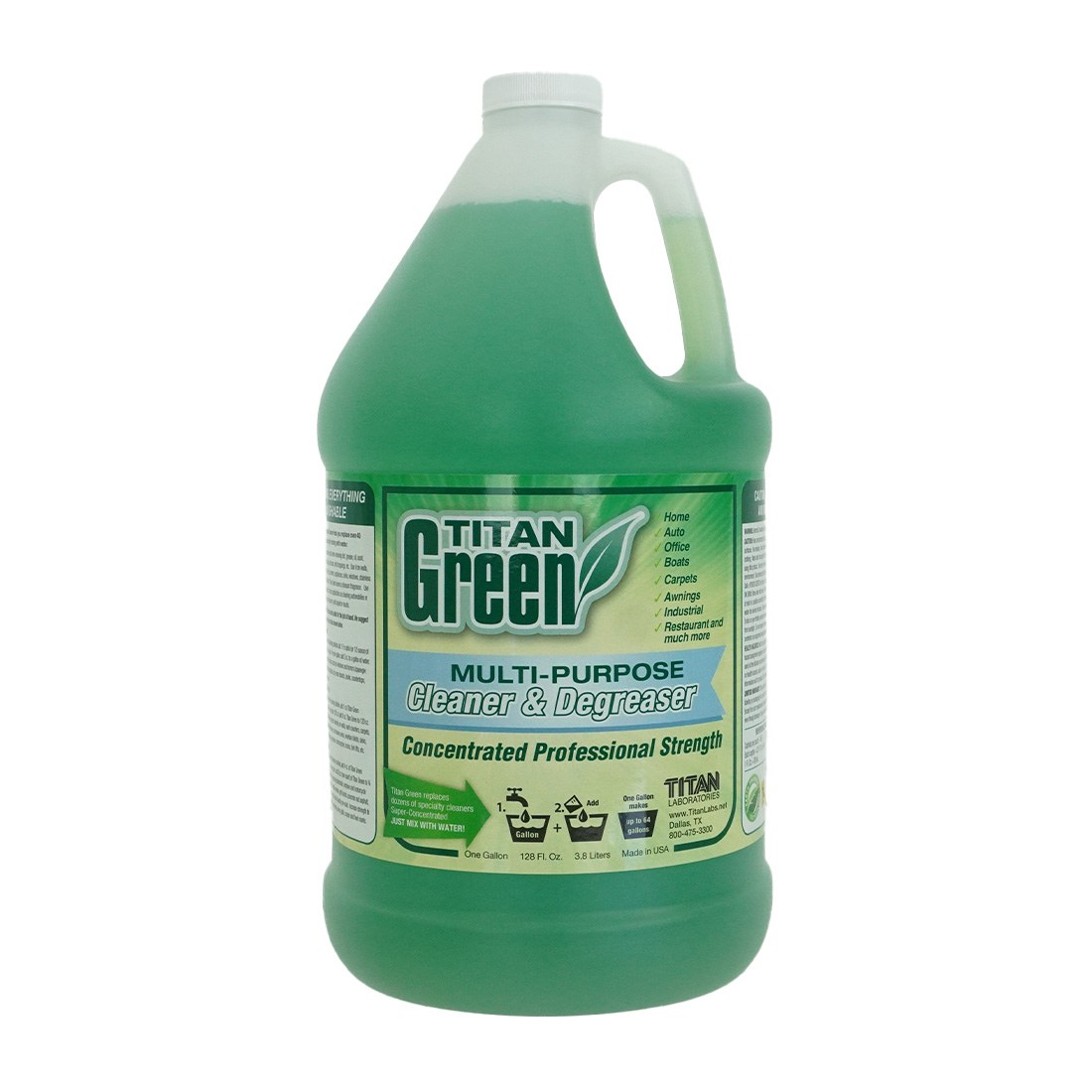 Titan Green Cleaner Gallon Front View